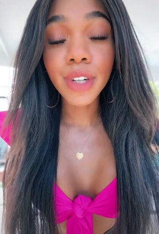 1. Hot Teala Dunn Shows Cleavage in Firefly Rose Crop Top