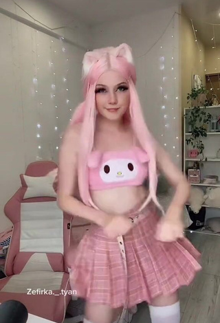 Irresistible Marshmallow_chan in Pink Crop Top