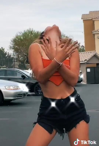 3. Hot Bryana Pastor in Orange Crop Top and Bouncing Boobs