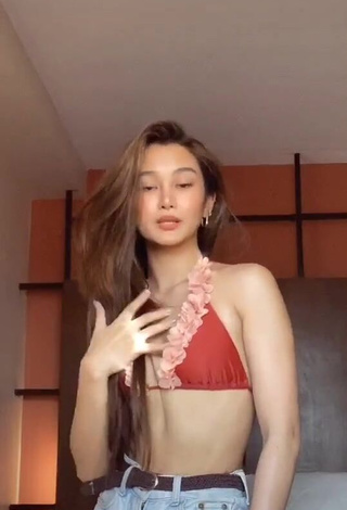 1. Erotic Chienna Filomeno in Red Bikini Top