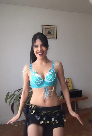 3. Irresistible XENA in Turquoise Bikini Top while doing Belly Dance