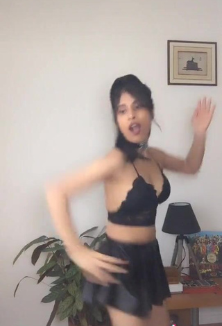 3. XENA in Cute Black Crop Top and Bouncing Tits