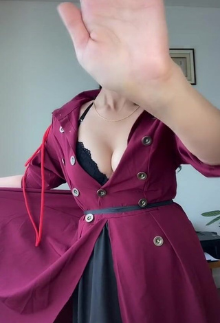 Sweetie XENA Shows Cleavage in Dress and Bouncing Tits