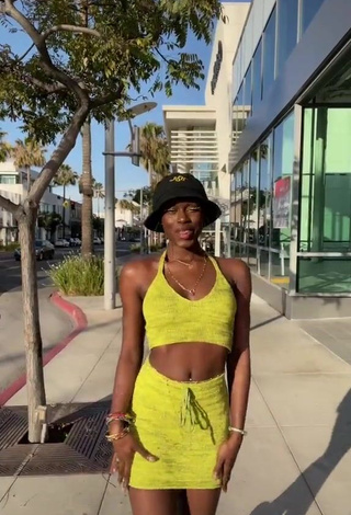 Hot Diarra Sylla in Crop Top in a Street