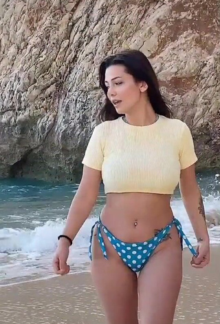 Erotic Duygu Aycan in Crop Top at the Beach