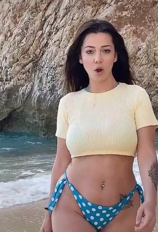 3. Erotic Duygu Aycan in Crop Top at the Beach