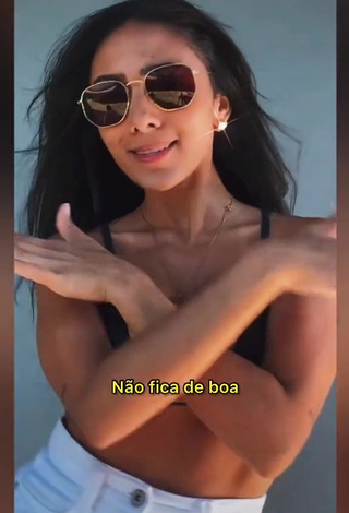 3. Irresistible Isadora Nogueira Shows Cleavage in Black Bikini Top and Bouncing Boobs