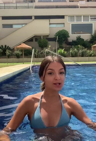 Hottie Larevuelta in Blue Bikini Top at the Pool