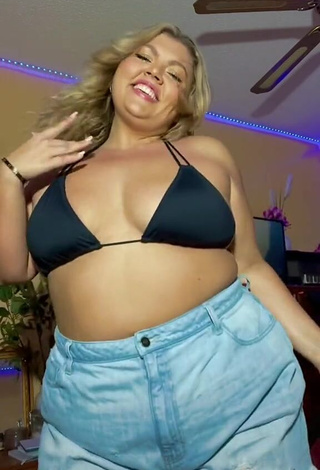 3. Alluring Lexie Lemon Shows Cleavage in Erotic Black Bikini Top and Bouncing Boobs