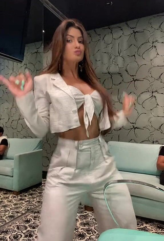 Beautiful Marina Ferrari in Sexy White Crop Top