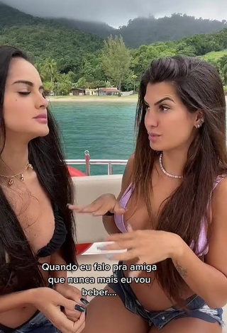 1. Alluring Marina Ferrari Shows Cleavage on a Boat