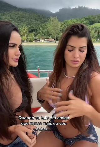 3. Alluring Marina Ferrari Shows Cleavage on a Boat