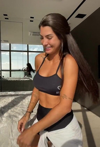 2. Cute Marina Ferrari in Black Sport Bra