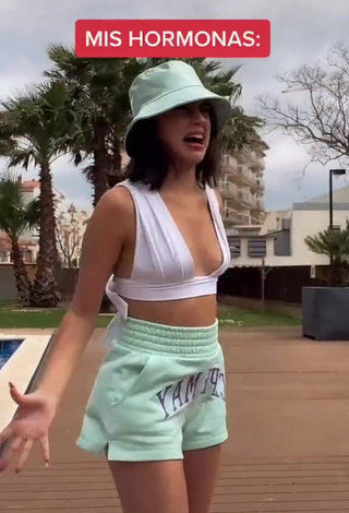 3. Cute Victoria Caro in White Bikini Top and Bouncing Boobs