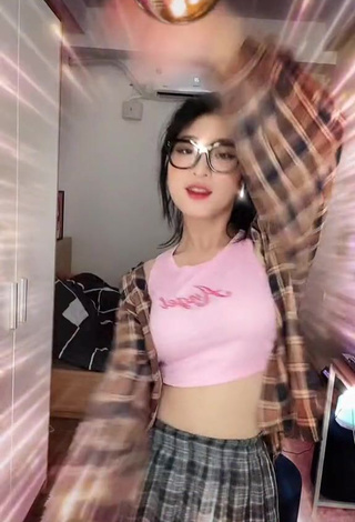 Erotic Zika_hila in Pink Crop Top