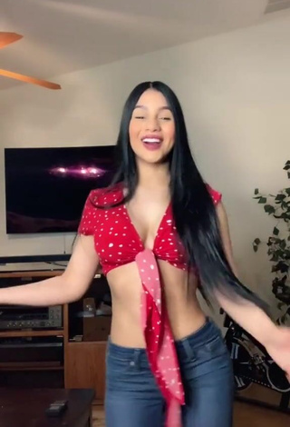 Fine Barbara Ramirez in Sweet Red Crop Top