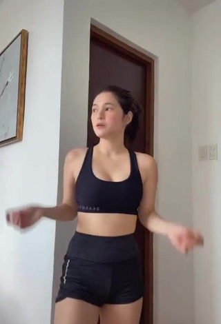 1. Erotic Barbie Imperial Shows Cleavage in Black Sport Bra