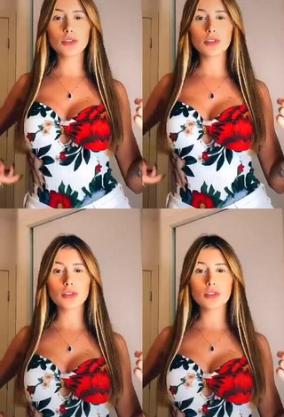 1. Irresistible Ca Garcia Shows Cleavage in Floral Top