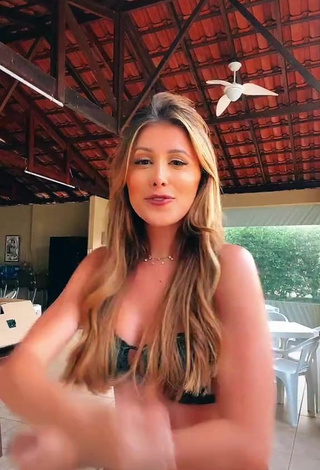 Irresistible Ca Garcia in Black Bikini Top