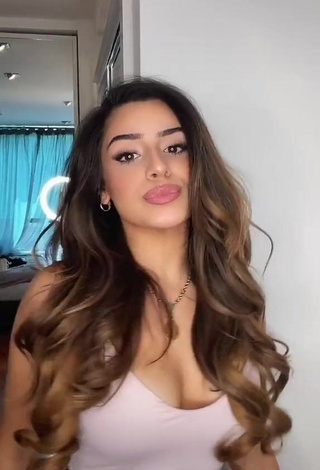 Hot Celina Sharma Shows Cleavage in Pink Crop Top and Bouncing Tits