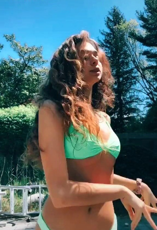 2. Erotic Chrissy Corsaro in Light Green Bikini