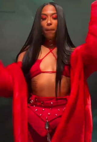 1. Irresistible Ayzha Nyree in Red Bikini Top (Underboob)