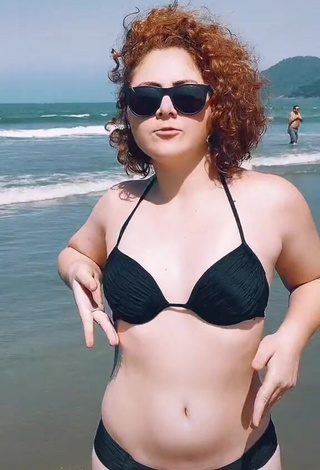 1. Erotic Jessyrobot in Black Bikini at the Beach