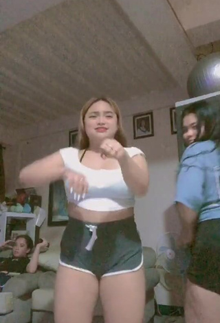 3. Sweetie Joanne Duldulao in White Crop Top and Bouncing Boobs