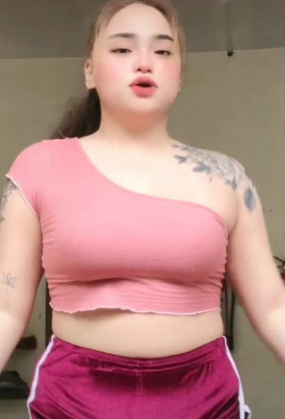 Amazing Joanne Duldulao in Hot Pink Crop Top