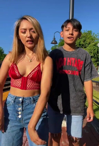 1. Hottie Joshy y naho in Red Crop Top