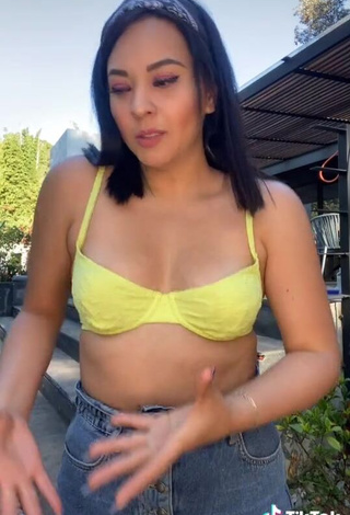 Irresistible Karen Bustillos in Yellow Bra