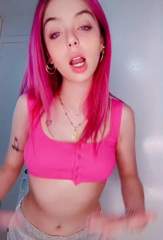 1. Sweetie Laila Montero in Pink Crop Top