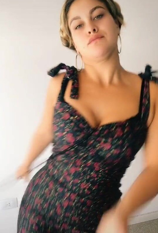 2. Captivating Micad Fuego Shows Cleavage in Floral Dress and Bouncing Tits