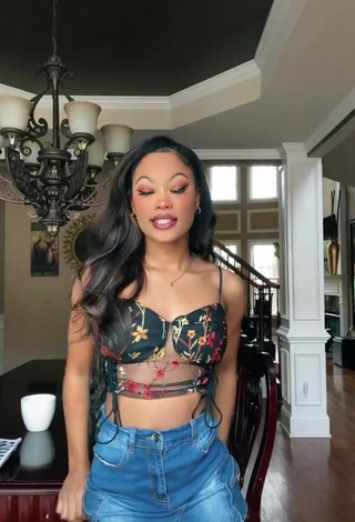 1. Irresistible Mona Swain in Floral Crop Top