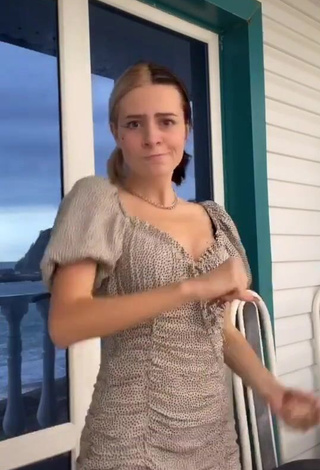 3. Erotic Nika in Dress and Bouncing Boobs