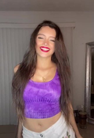 1. Amazing Paola Ruiz in Hot Violet Crop Top