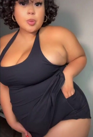 3. Hot Phaith Montoya Shows Cleavage in Black Dress and Bouncing Tits