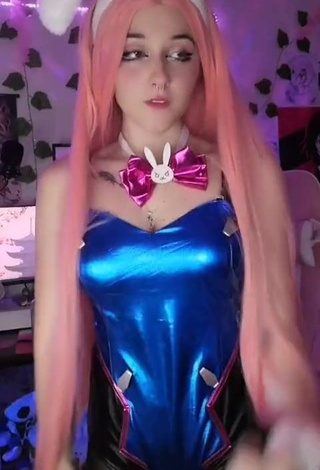 3. Erotic Ryn GamerGirl Egirl in Blue Bodysuit