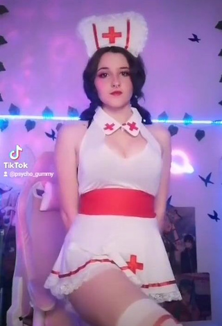 1. Amazing Ryn GamerGirl Egirl Shows Cleavage in Hot White Dress