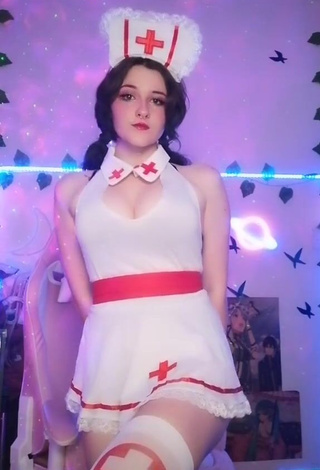 1. Irresistible Ryn GamerGirl Egirl Shows Cleavage in White Dress