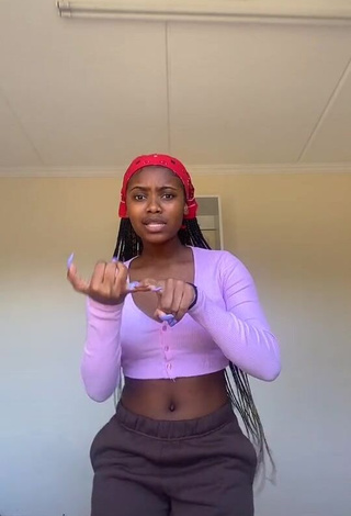 1. Erotic Sphokuhle.n in Purple Crop Top and Bouncing Tits