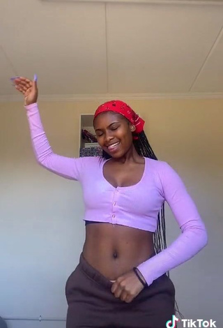 2. Erotic Sphokuhle.n in Purple Crop Top and Bouncing Tits