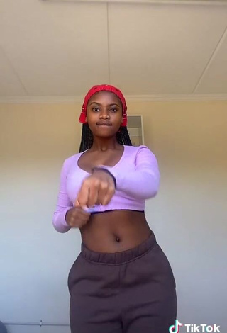 3. Erotic Sphokuhle.n in Purple Crop Top and Bouncing Tits