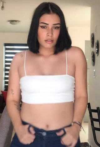 3. Cute Valeria Figueroa in White Crop Top