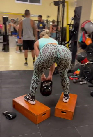 3. Cute Vivi Winkler Shows Big Butt in the Sports Club while doing Fitness Exercises