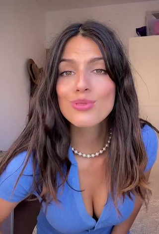 1. Irresistible Paola Shows Cleavage in Blue Overall