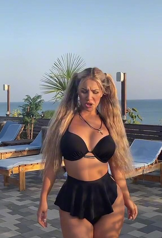 Hot MIRAVI in Black Bikini