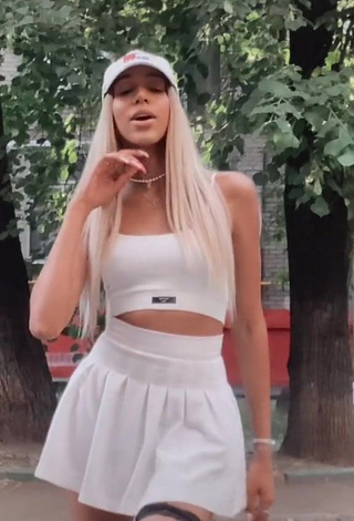 1. Irresistible Alisha Kone in White Crop Top