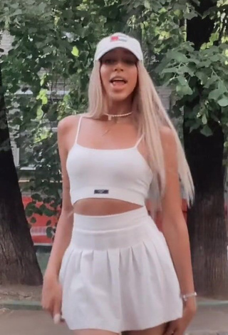 3. Irresistible Alisha Kone in White Crop Top