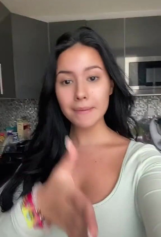 1. Cute Anissa Shows Cleavage